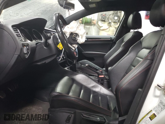 2017 Volkswagen Golf GTI Autobahn with VIN 3VW547AU8HM073563, listed as a Copart auction lot 80335064 with 63,730 mi miles and Salvage Title. Bid and sale history available at carsss.com. Image 7.