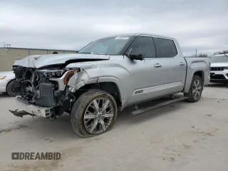 2023 Toyota Tundra Capstone Hybrid with VIN 5TFVC5DB6PX032166, listed as a Copart auction lot 42430465 with 39,910 mi miles and Salvage title. Bid and sale history available at DreamBid. Image 1.