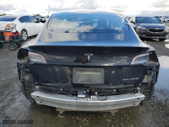 2019 Tesla Model 3 Long Range with VIN 5YJ3E1EB3KF208747, listed as a Copart auction lot 47947305 with 126,516 mi miles and Salvage Title. Bid and sale history available at carsss.com. Image 6.