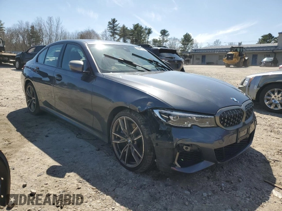 2022 BMW 3 Series M340i xDrive with VIN 3MW5U9J08N8C23040, listed as a Copart auction lot 49421355 with 0 mi miles and Salvage Title. Bid and sale history available at carsss.com. Image 4.