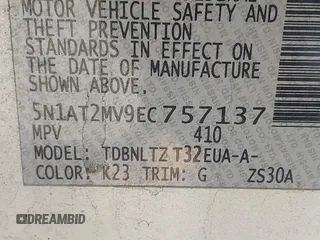 2014 Nissan Rogue S with VIN 5N1AT2MV9EC757137, listed as a IAAI auction lot 41826847 with 170,793 mi miles. Bid and sale history available at carsss.com. Image 9.