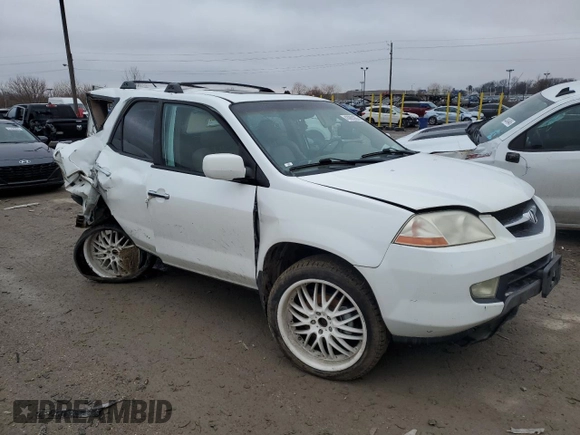 2002 Acura MDX Touring Pkg with VIN 2HNYD18692H530918, listed as a Copart auction lot 43965285 with 0 mi miles and Salvage Title. Bid and sale history available at carsss.com. Image 4.