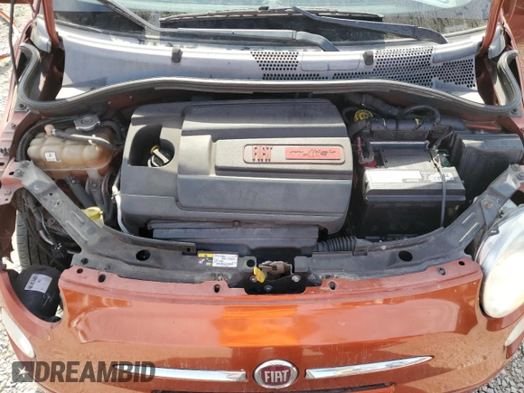 2012 FIAT 500 Pop with VIN 3C3CFFDR1CT347856, listed as a Copart auction lot 61759385 with 126,388 mi miles and Salvage title. Bid and sale history available at DreamBid. Image 11.