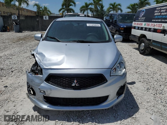 2020 Mitsubishi Mirage ES z VIN ML32F3FJ5LHF11336, wystawiony jako Copart lot #57326845 z przebiegiem 64 411 mil mil oraz Szkoda całkowita • Salvage title. Historia ofert i sprzedaży dostępna na DreamBid. Obrazek 5.