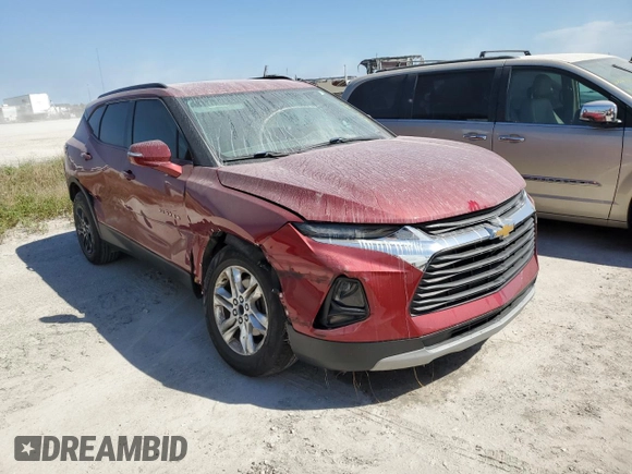 2020 Chevrolet Blazer LT with VIN 3GNKBDRSXLS653664, listed as a Copart auction lot 76227784 with Not provided miles and Salvage title. Bid and sale history available at DreamBid. Image 4.
