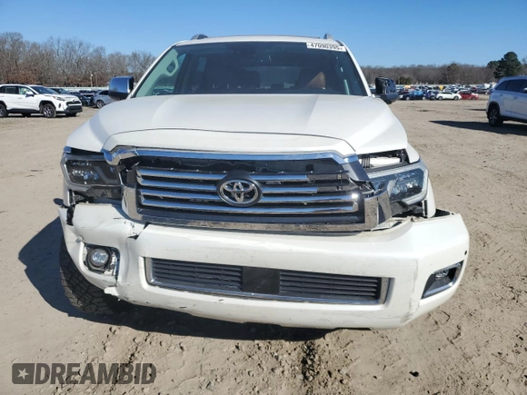 2019 Toyota Sequoia Platinum with VIN 5TDDY5G17KS166005, listed as a Copart auction lot 47090395 with 90,899 mi miles and Salvage Title. Bid and sale history available at carsss.com. Image 5.