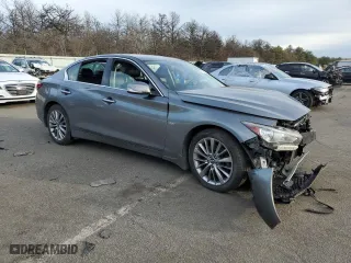 2018 Infiniti Q50 3.0t LUXE with VIN JN1EV7AR0JM444389, listed as a Copart auction lot 45236375 with 126,539 mi miles and Salvage Title. Bid and sale history available at carsss.com. Image 4.