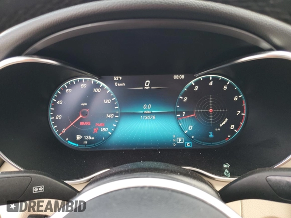 2021 Mercedes-Benz C 300 with VIN W1KWK8EB4MG058628, listed as a Copart auction lot 79281414 with 113,078 mi miles and Salvage Title. Bid and sale history available at DreamBid. Image 9.