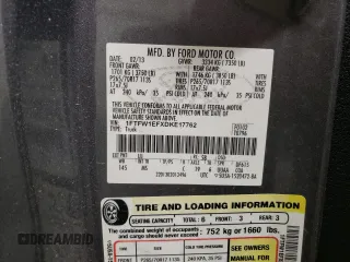 2013 Ford F-150 XL with VIN 1FTFW1EFXDKE17762, listed as a Copart auction lot 55102745 with 182,214 mi miles and Clean title. Bid and sale history available at DreamBid. Image 12.