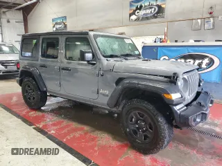 2018 Jeep Wrangler Unlimited Sport with VIN 1C4HJXDN7JW300342, listed as a Copart auction lot 58048065 with 52,791 mi miles and Salvage title. Bid and sale history available at DreamBid. Image 4.