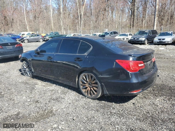 2014 Acura RLX Tech Pkg with VIN JH4KC1F51EC005835, listed as a Copart auction lot 49958305 with 202,854 mi miles and Salvage Title. Bid and sale history available at carsss.com. Image 2.