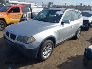 2005 BMW X3 2.5i with VIN WBXPA73415WC47394, listed as a IAAI auction lot 41481109 with 152,903 mi miles. Bid and sale history available at carsss.com. Image 2.