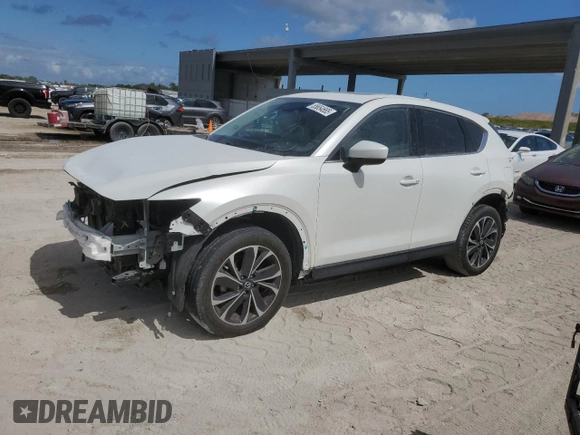 2023 Mazda CX-5 S Premium with VIN JM3KFBDM6P0146078, listed as a Copart auction lot 55654665 with 13,645 mi miles and Salvage Title. Bid and sale history available at DreamBid. Image 1.