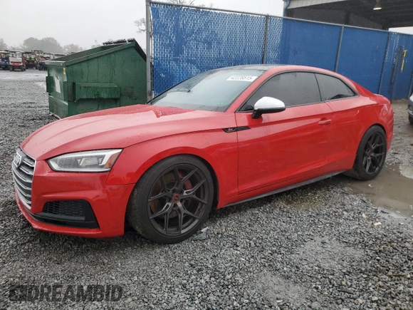 2018 Audi S5 Premium Plus z VIN WAUP4AF59JA010806, wystawiony jako Copart lot #42228515 z przebiegiem 72 745 mil mil oraz Szkoda całkowita • Salvage title. Historia ofert i sprzedaży dostępna na DreamBid. Obrazek 1.