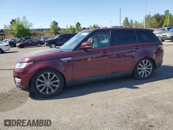 2016 Land Rover Range Rover Sport V6 HSE with VIN SALWR2VF6GA548395, listed as a Copart auction lot 52737375 with 0 mi miles and Clean Title. Bid and sale history available at carsss.com. Image 1.