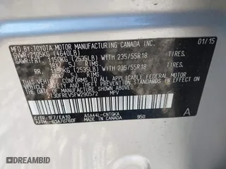 2015 Toyota RAV4 Limited with VIN 2T3DFREV5FW290572, listed as a IAAI auction lot 40566258 with 70,431 mi miles. Bid and sale history available at carsss.com. Image 9.