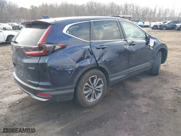 2022 Honda CR-V EX-L with VIN 5J6RW2H82NA011590, listed as a IAAI auction lot 41283171 with 1 mi miles. Bid and sale history available at carsss.com. Image 4.