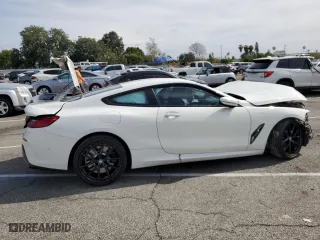 2022 BMW 8 Series 840i with VIN WBAAE2C09NCK22150, listed as a Copart auction lot 51147743 with 0 mi miles and Salvage Title. Bid and sale history available at carsss.com. Image 3.
