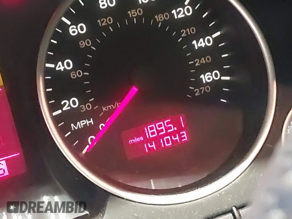 2009 Audi A4 2.0T with VIN WAUDF48H49K007453, listed as a IAAI auction lot 41289343 with 141,043 mi miles. Bid and sale history available at carsss.com. Image 16.