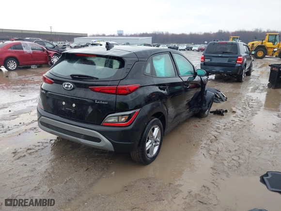 2022 Hyundai Kona Preferred with VIN KM8K22ABXNU840166, listed as a IAAI auction lot 41913193 with 35,722 mi miles. Bid and sale history available at carsss.com. Image 4.