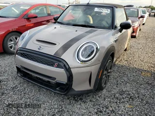 2022 MINI Convertible Cooper S with VIN WMW43DL0XN3P20467, listed as a Copart auction lot 75042174 with 9,038 mi miles and Non Repairable. Bid and sale history available at carsss.com. Image 1.