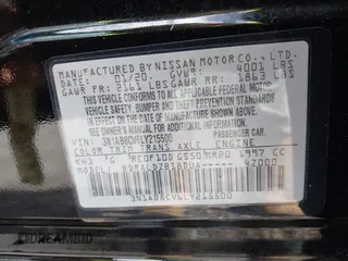 2020 Nissan Sentra SV with VIN 3N1AB8CV6LY215500, listed as a IAAI auction lot 41778106 with 24,981 mi miles and . Bid and sale history available at DreamBid. Image 9.