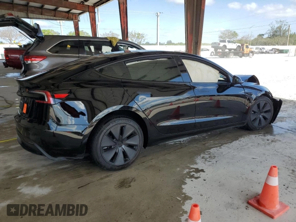 2025 Tesla Model 3 Long Range with VIN 5YJ3E1EA3SF942442, listed as a Copart auction lot 57716185 with Not provided miles and Non repairable. Bid and sale history available at DreamBid. Image 3.