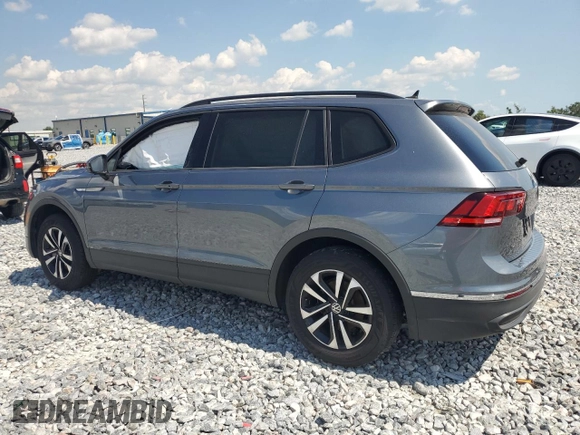 2023 Volkswagen Tiguan S с VIN 3VVRB7AX2PM076124, выставлен на аукционе Copart как лот 56963645 с пробегом 20 420 миль миль и Списание • Salvage title. История ставок и продаж доступна на DreamBid. Изображение 2.