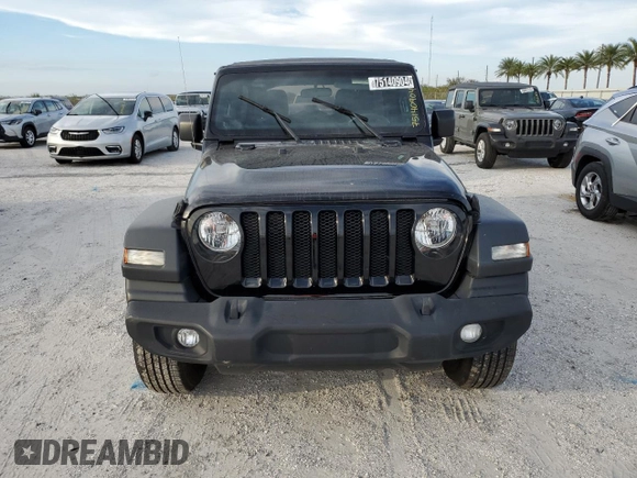 2023 Jeep Wrangler Sport S with VIN 1C4HJXDN9PW672113, listed as a Copart auction lot 75140904 with Not Provided miles and Non Repairable. Bid and sale history available at DreamBid. Image 5.