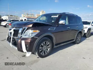 2018 Nissan Armada SV with VIN JN8AY2ND8J9054605, listed as a Copart auction lot 86407704 with 0 mi miles and Salvage Title. Bid and sale history available at carsss.com. Image 1.