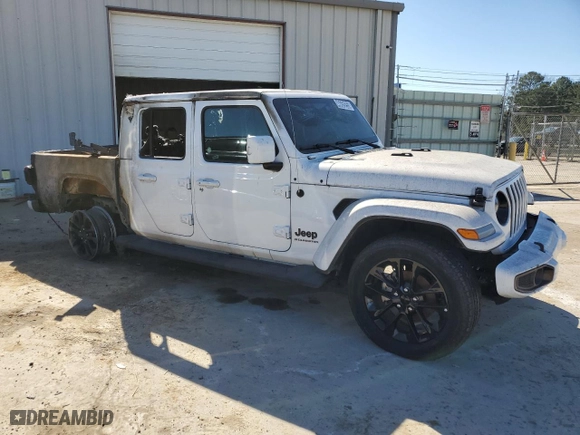 2023 Jeep Gladiator Overland with VIN 1C6HJTFGXPL550344, listed as a Copart auction lot 46659255 with 0 mi miles and Non Repairable. Bid and sale history available at carsss.com. Image 4.