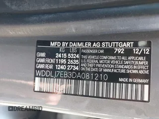2013 Mercedes-Benz CLS-Class CLS 63 AMG with VIN WDDLJ7EB3DA081210, listed as a IAAI auction lot 41683158 with 61,423 mi miles. Bid and sale history available at carsss.com. Image 9.