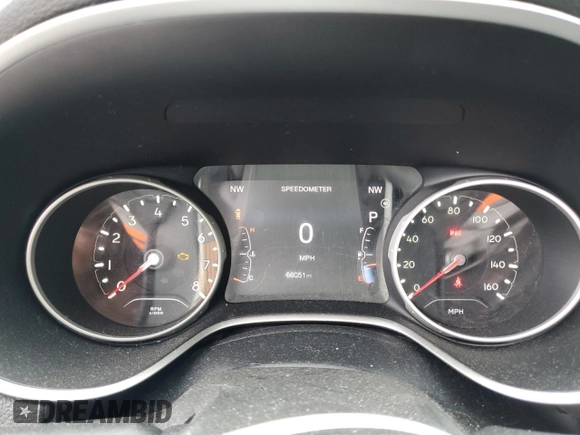 2017 Jeep Compass Latitude with VIN 3C4NJCBB3HT611495, listed as a Copart auction lot 55950525 with 66,051 mi miles and Non repairable. Bid and sale history available at DreamBid. Image 9.