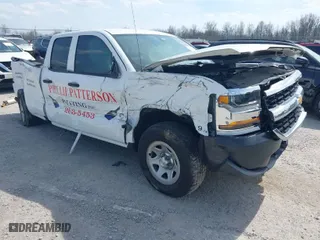 2018 Chevrolet Silverado 1500 Work Truck with VIN 1GCVKNEC2JZ197105, listed as a IAAI auction lot 41853258 with 105,346 mi miles. Bid and sale history available at carsss.com. Image 1.