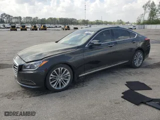 2017 Genesis G80 3.8L with VIN KMHGN4JE0HU209563, listed as a Copart auction lot 51682205 with 61,215 mi miles and Salvage Title. Bid and sale history available at carsss.com. Image 1.