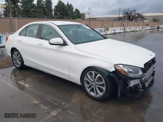 2015 Mercedes-Benz C-Class C 300 with VIN 55SWF4JB3FU085943, listed as a IAAI auction lot 41788857 with 107,954 mi miles. Bid and sale history available at carsss.com. Image 1.