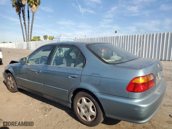 2000 Honda Civic EX with VIN 1HGEJ8649YL045994, listed as a Copart auction lot 50049695 with 119,083 mi miles and Salvage Title. Bid and sale history available at carsss.com. Image 2.