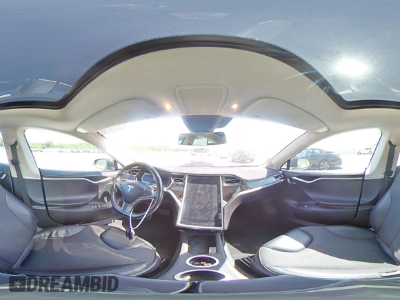 2016 Tesla Model S 70 with VIN 5YJSA1E17GF123934, listed as a Copart auction lot 55202865 with 132,027 mi miles and Salvage title. Bid and sale history available at DreamBid. Image 14.