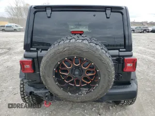 2018 Jeep Wrangler Unlimited Rubicon with VIN 1C4HJXFG4JW266438, listed as a Copart auction lot 50940075 with 75,175 mi miles and Salvage title. Bid and sale history available at DreamBid. Image 6.