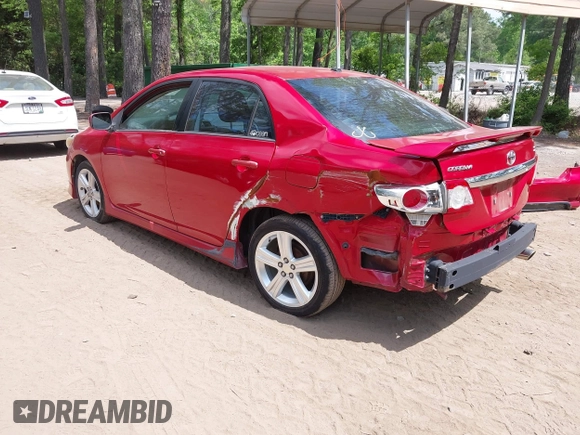 2013 Toyota Corolla L with VIN 2T1BU4EE0DC040504, listed as a IAAI auction lot 42142702 with 102,459 mi miles. Bid and sale history available at carsss.com. Image 3.