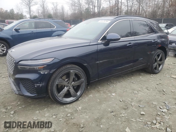 2022 Genesis GV70 Sport z VIN KMUMCDTC7NU011290, wystawiony jako Copart lot #84475294 z przebiegiem 42 502 mil mil oraz Szkoda całkowita • Salvage title. Historia ofert i sprzedaży dostępna na DreamBid. Obrazek 1.
