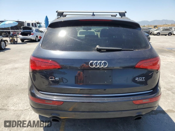 2015 Audi Q5 Premium Plus with VIN WA1LFAFP9FA066937, listed as a Copart auction lot 56523795 with 64,090 mi miles and Salvage title. Bid and sale history available at DreamBid. Image 6.