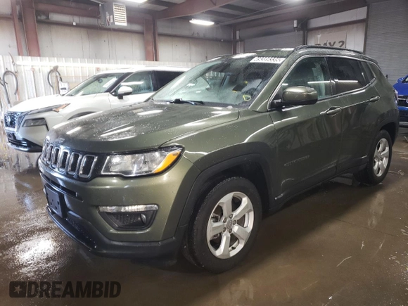 2020 Jeep Compass Latitude with VIN 3C4NJCBB6LT162340, listed as a Copart auction lot 49389335 with 99,232 mi miles and Salvage Title. Bid and sale history available at carsss.com. Image 1.