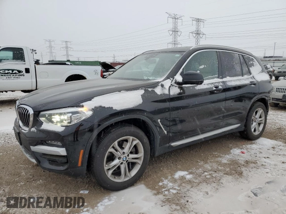 2020 BMW X3 xDrive30i z VIN 5UXTY5C0XL9B89692, wystawiony jako Copart lot #43006555 z przebiegiem 44 757 mil mil oraz Szkody całkowita. Historia ofert i sprzedaży dostępna na DreamBid. Obrazek 1.