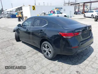 2020 Nissan Sentra SV with VIN 3N1AB8CV2LY220192, listed as a IAAI auction lot 41931721 with 37,621 mi miles. Bid and sale history available at carsss.com. Image 3.