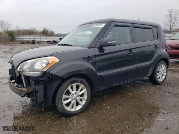 2012 Kia Soul + with VIN KNDJT2A67C7742806, listed as a Copart auction lot 50065265 with 149,660 mi miles and Salvage Title. Bid and sale history available at carsss.com. Image 1.