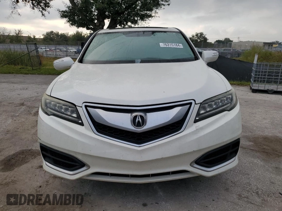 2017 Acura RDX with VIN 5J8TB3H31HL005159, listed as a Copart auction lot 76315184 with 63,582 mi miles and Salvage Title. Bid and sale history available at carsss.com. Image 5.