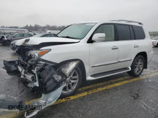 2015 Lexus LX 570 with VIN JTJHY7AXXF4185222, listed as a Copart auction lot 83833874 with 165,154 mi miles and Salvage Title. Bid and sale history available at DreamBid. Image 1.