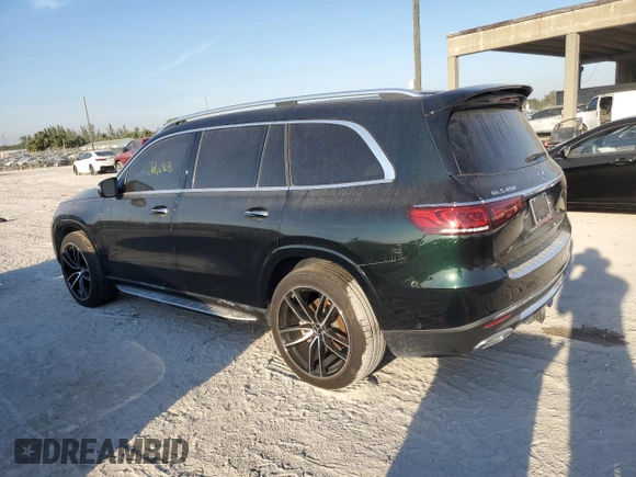 2021 Mercedes-Benz GLS 450 with VIN 4JGFF5KE4MA527565, listed as a Copart auction lot 43009363 with 21,068 mi miles and . Bid and sale history available at DreamBid. Image 2.