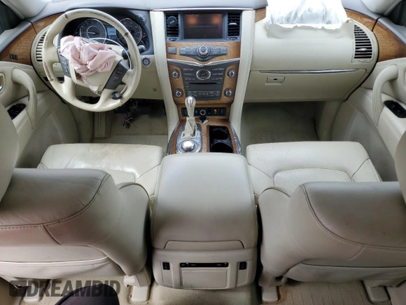 2012 Infiniti QX56 7-passenger z VIN JN8AZ2NE5C9021621, wystawiony jako Copart lot #53484825 z przebiegiem 139 453 mil mil oraz Szkoda całkowita • Salvage title. Historia ofert i sprzedaży dostępna na DreamBid. Obrazek 8.